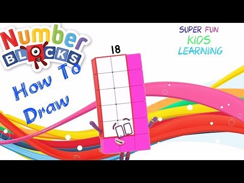 How To Draw Numberblocks 18 Numberblocks Drawings Numberblocks Coloring Pages
