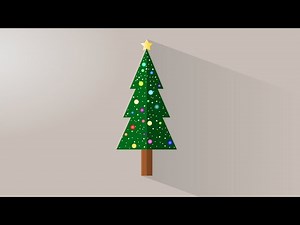 Christmas Tree Vector Graphic - Inkscape Tutorial