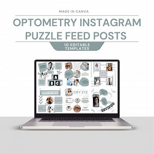 Optometry Puzzle Feed Instagram Templates | 90 Total Posts Included | Canva Designs | Social Media Content | Editable | Instant Download - Etsy Canada