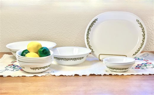 Vintage Corelle Spring Blossom Crazy Daisy Bowls Platter - 1970s - Etsy