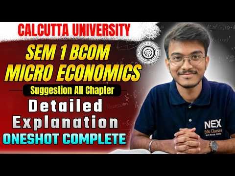 Semester 1 Microeconomics Suggestions Internal + External Exam 2026 | BCom Calcutta University (CU)