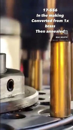 17-556 KAK, 1x fired 5.56 brass being converted, necked down to .17