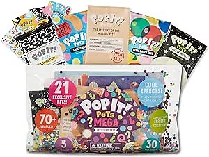 Buffalo Games Pop It Pets - Season 2 - The MEGA Pack - The Ultimate Sensory Fidget Toy - Popping Bubbles and Adorable Characters - Collector map with Cards and Stickers from Buffalo Games