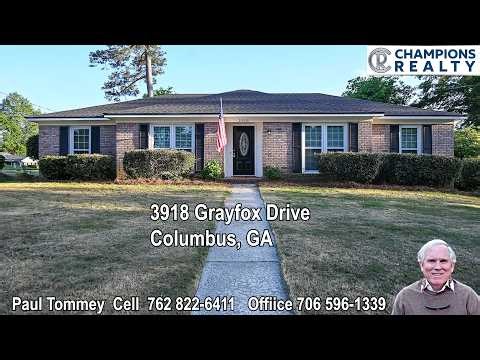 Home For Sale 3918 Grayfox DR, Columbus, GA. Listing price is $274,900