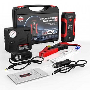 12V Jump Start Multifunction Jump Starter Power Bank with Flashlight Portable Car Battery Jump Starter