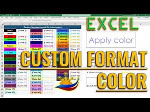 Excel How to Format Custom Number with Color
