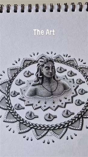 Parth Solanki on Instagram: "3D Mandala around Adiyogi 🔱 Mandala Art 3d art"