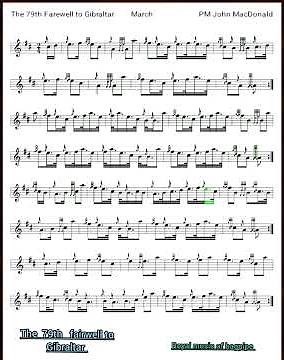 The 79th Farewell to Gibraltar – Bagpipe Notation Lesson | Pipe Band Tutorial#notation