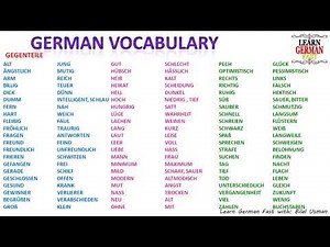 Learn German Vocabulary Gegenteil / Opposite word- A1, A2, B1