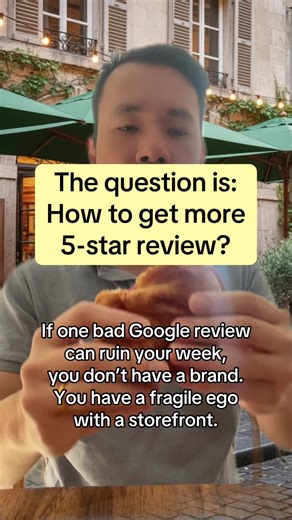 If one bad Google review can ruin your week, you don’t have a brand. You have a fragile ego with a storefront. #smallbusinessowner #googlereviewtips #marketingtips #businessstrategy
