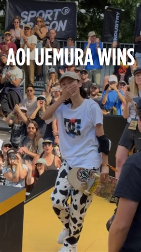 Aoi Uemura1229 wins the women’s street comp at the first ever Rockstar Energy Drink open 🏆 #Skateboarding The Platfrm | X Games
