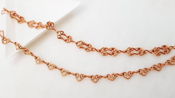 Small heart chains can be used as bracelets, anklet or necklaces - Basic Guide 515