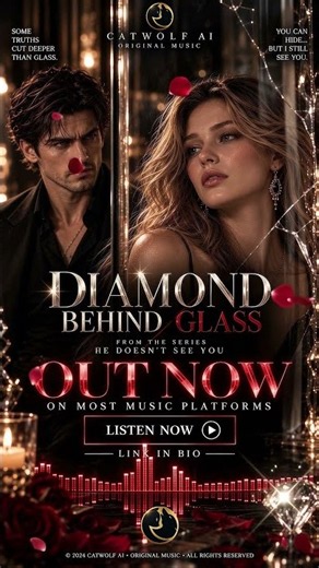 DIAMOND BEHIND GLASS 💎🖤 | OUT NOW | HE DOESN’T SEE YOU Soundtrack | CATWOLF AI