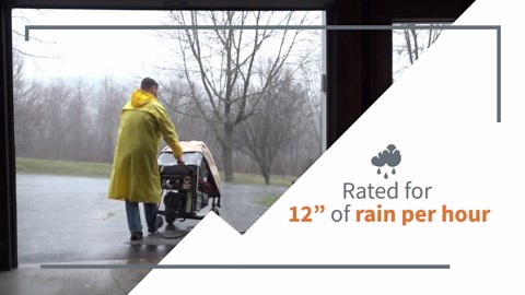 GenTent Open Frame Generator Tent with Universal Clamp System - Waterproof and NFPA Flame Retardant Running Cover - for Operating Open Frame Generators in Wet Weather (Slate, Original - Plus)