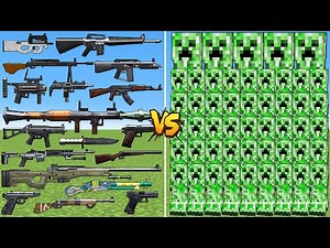 What TaCZ Gun Can Defeat The Most Creeper Mobs in Minecraft?