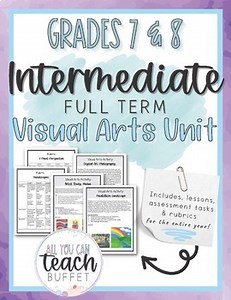 Grade 7 & 8 Visual Art (FULL TERM of Lessons, Assessments, Report Card Comments)
