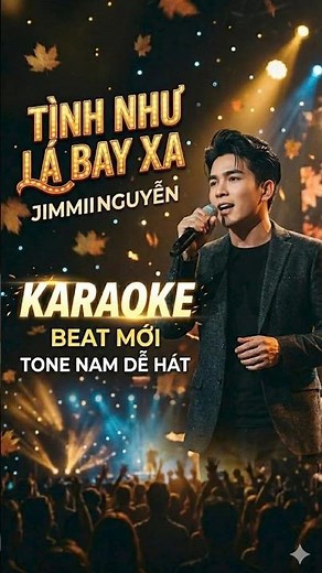 BEAT MỚI - TÌNH NHƯ LÁ BAY XA - JIMMII NGUYỄN DỄ HÁT - TONE NAM - KARAOKE - PHẦN 9