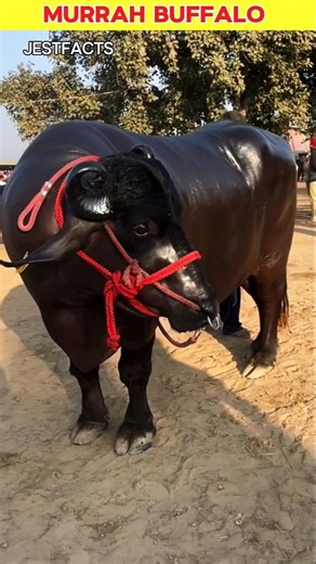 రోజుకు 20 లీటర్ల పాలు ఇచ్చే ముర్రా గేదె! #murrahbuffalo #animal #shorts