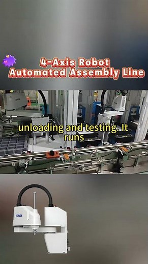 Four Axis Robotic Assembly Production Line #assemblymachine #machine #factory
