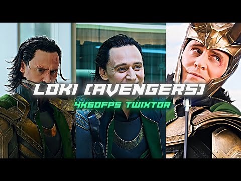 LOKI SCENE PACK | THE AVENGERS | 4K60FPS TWIXTOR ENHANCED | FREE TO USE
