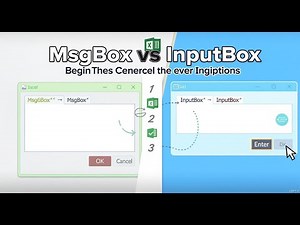 Creating Dialogs in VBA | MsgBox & InputBox | Excel VBA for Beginners | Step by Step