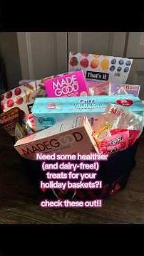 Healthier and Dairy Free snack ideas for holiday baskets 🩷!