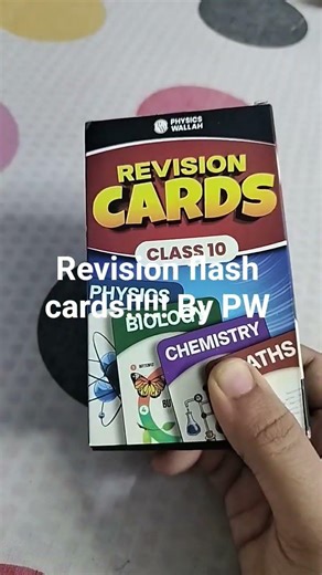 PW rare flash cards for class 10 boards exam.