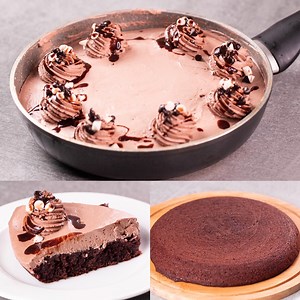 9.6M views · 22K reactions | CHOCOLATE CAKE IN FRYING PAN | EGGLESS & WITHOUT OVEN | CHOCOLATE SPONGE CAKE | N'Oven - Cake & Cookies | Facebook
