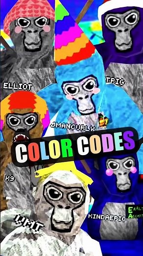 Color Code of Goats in Gorilla Tag ( Elliot, VMT .....)