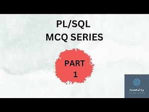 Oracle PLSQL Complete MCQ Series | PART 1