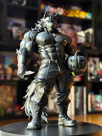 Flirty Muscular Wolf Figure – Sexy Furry Bara Statue – Halloween Werewolf 3D Printed Art Collectible - Etsy