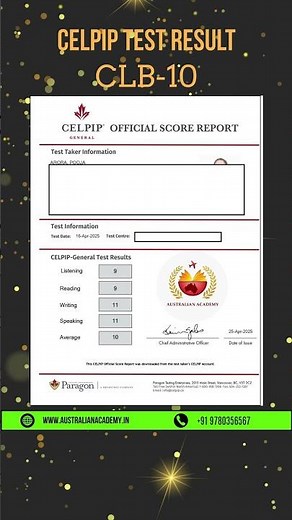 CELPIP Test Result | CELPIP | CELPIP Test | CELPIP CLB 10 | #celpipexam | #celpipgeneral