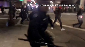 Portland reporter shoved by officer during downtown protest
