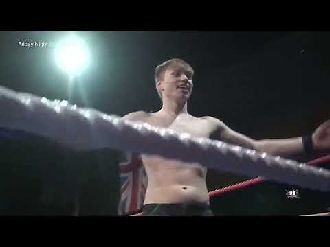 Cocky shirtless teen pro wrestler