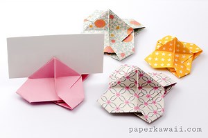 Origami Card Holder Instructions - Paper Kawaii