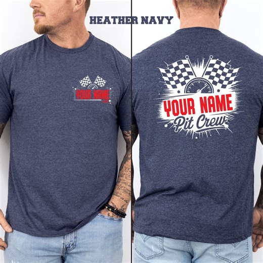 Personalized Racing Shirt, Custom Pit Crew Tee, Funny Motocross Team Shirt, Race Day Checkered Flag T Shirt - Etsy