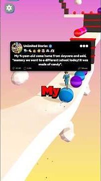 My 4-year-old came home and said, "mommy we went to a different school today! It was made of candy".