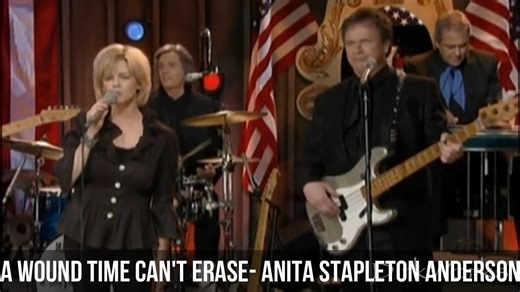Anita Stapleton Anderson delivered an emotional take on “A Wound Time Can’t Erase.” Her soft voice and strong feeling drew attention, giving the classic song a fresh moment that reached listeners with its simple and honest message. | The Country Line