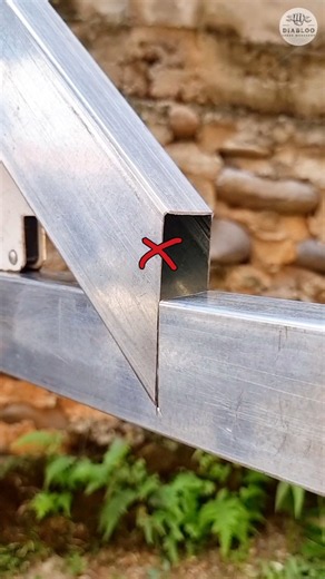 Tying the square tube at a 45-degree angle #welding #metalwork #cutting