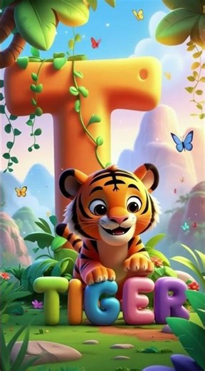 T for Tiger 🐯 | ABC Animals for Kids | Fun Learning Shorts #abcd