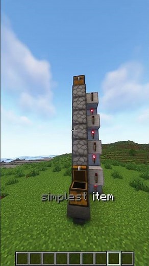 The Easiest Minecraft Item Elevator (ANY HIGHT)