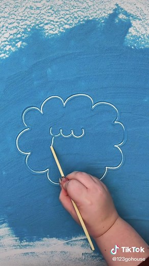 Sandy sheep 🐑🥰 #123gohouse #tutorial #drawing #sand