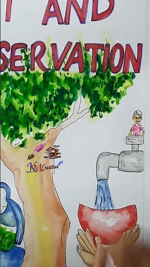 #artforbeginners# Best Poster on Environment Conservation | School Project Idea part -4