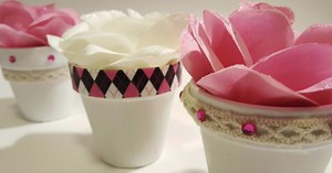 Cute Dollar Store Flower Pots - Easy DIY Craft