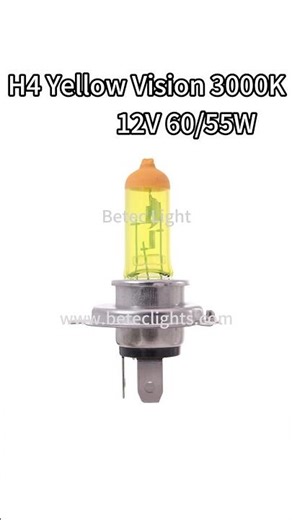H4 Yellow Vision 3000K 12V 60/55W Halogen Bulb 💡🚗💛