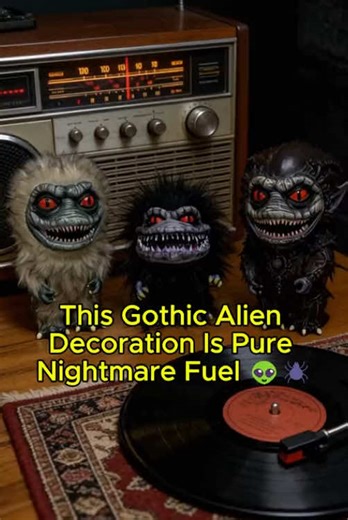 This Gothic Alien Decoration Is Pure Nightmare Fuel 👽🕷️#HalloweenDecor#GothicVibes#ScaryDecor#HalloweenPrank#CreepyAesthetic