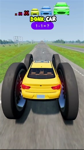 METAL BLOCKS vs Every Size Car! 🔲🚗💥 #shorts #beamngdrive