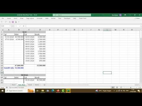 CUMA SEKALI KLIK! UBAH JURNAL KE BUKU BESAR FORMAT T PAKE KODE VBA EXCEL #excel #vba #exceltips