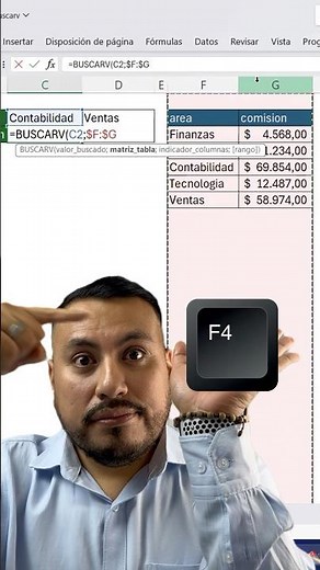 Como congelar celdas para utilizar buscarv en Excel
