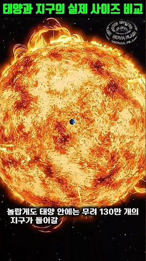 태양과 지구의 실제 크기 비교 #Space #Science #Universe #Sun #Earth